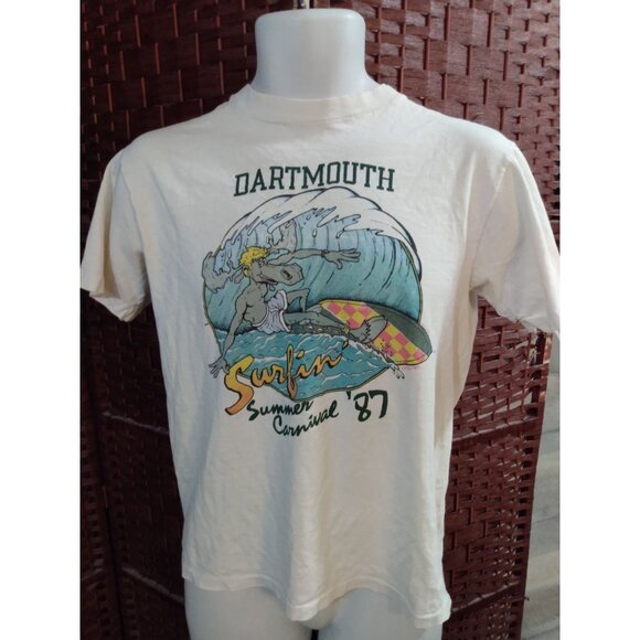 Hanes Other - Vintage 80s Dartmouth Moose Surfing T Shirt Medium Summer Carnival 1987 Medium